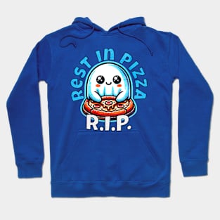 RIP Rest in Pizza - Cute Ghost with Pizza Hoodie